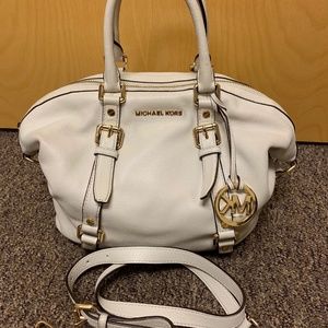 Michael Kors winter white satchel
